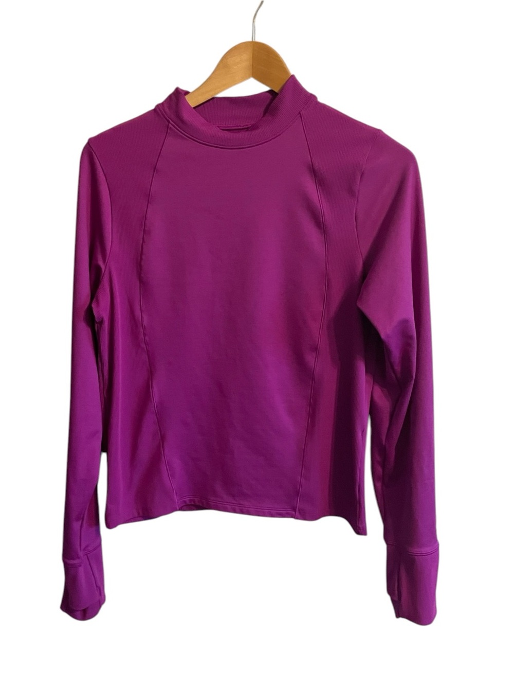 C15- Under Armour- Athletic Long Sleeve Mock Neck Top in Magenta